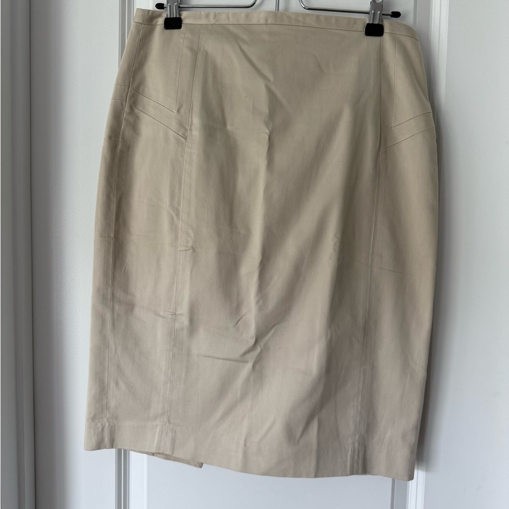 Express Tan Pencil Skirt Knee-Length Work